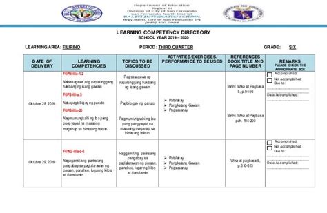 Competence in Tagalog.